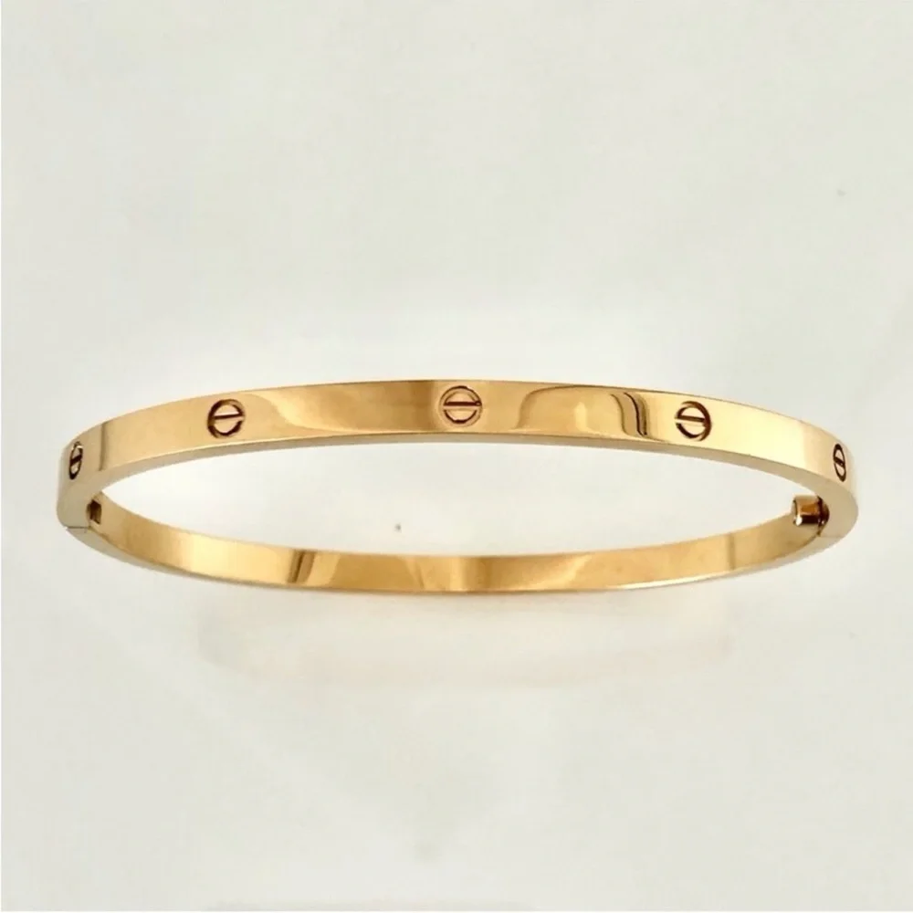 NEW Small Model Screw Cuff Bangle Love Bracelet with Screwdriver in Gold - Picture 10 of 14